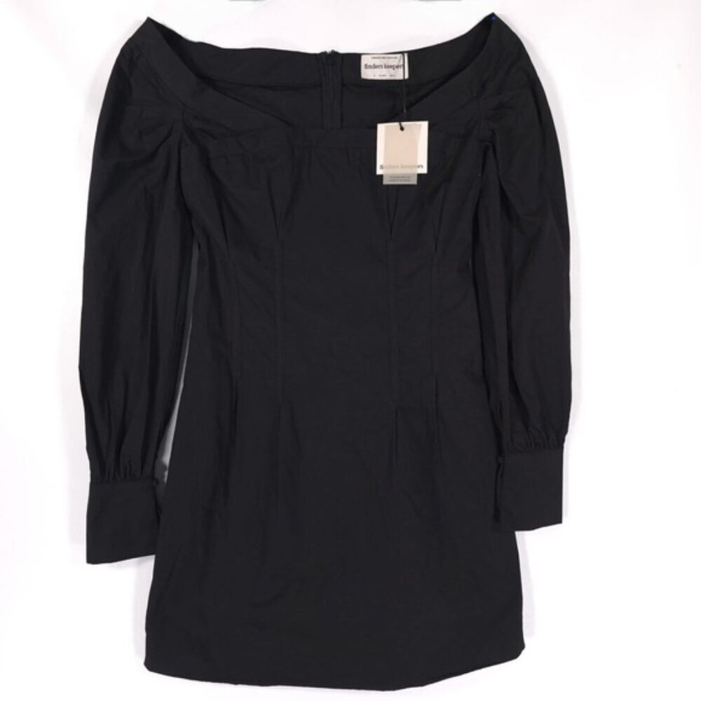 NWT finders keepers Women’s CORSET SHIRTING Mini DRESS Off Shoulder‎ Size 4